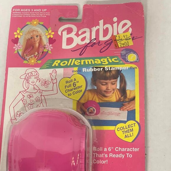 Vtg Barbie Roller Magic -Rubber Stamper New in Sealed Package~MATTEL - Picture 6 of 9